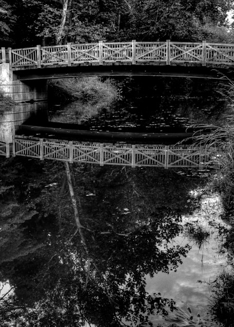 Great Falls Reflection Fine Art Black and White Photograph by Michael Pucciarelli
