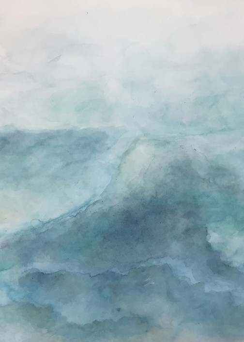 Calm Seas - Contemporary Abstract Landscape Painting | Samantha Kaplan