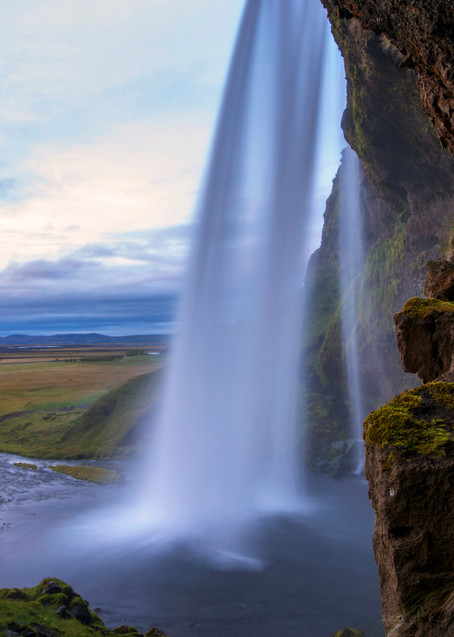 Under an Icelandic Waterfall print by Brad Scott
