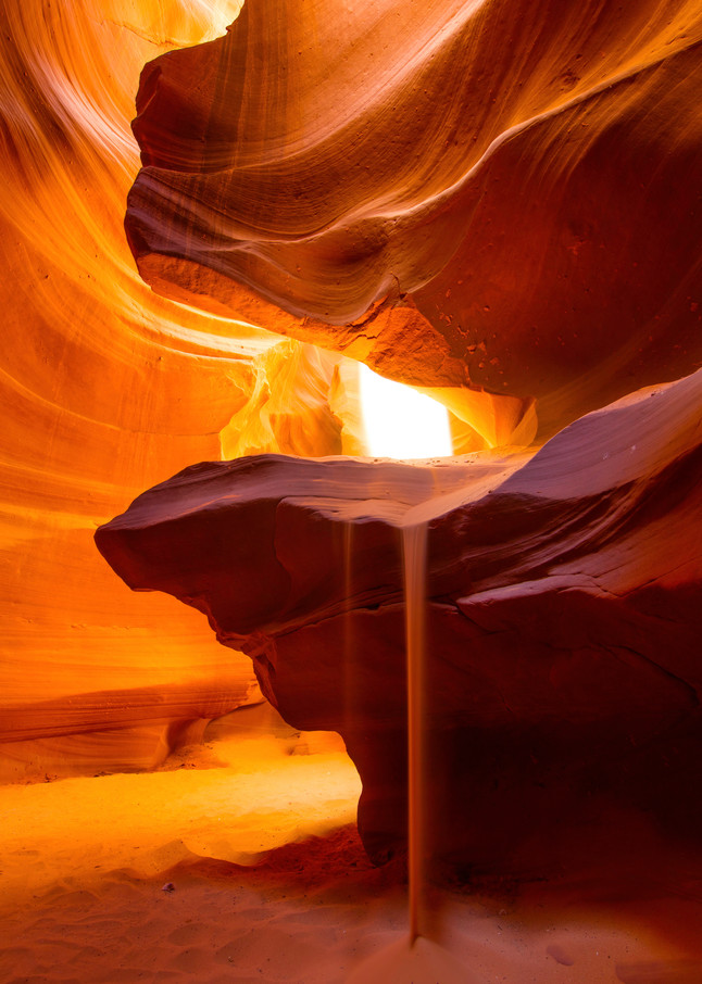 hungry for more, antelope canyon, sand falls
