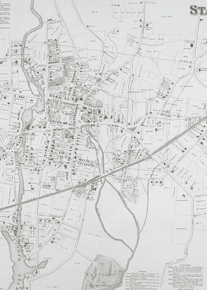 Map of Stamford, CT