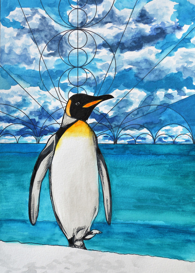 The Penguin Card Art | Gnarwhal Designs
