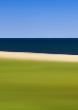 "Sconset Stripes" - Abstract Nantucket panoramic beach art