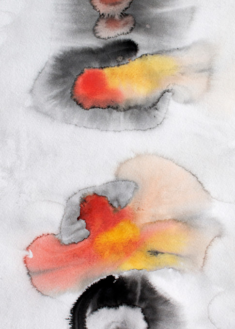 Join Forces  watercolor abstract art for sale