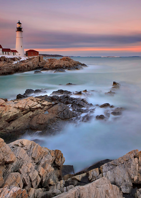 "Evening Rush" Fine art Maine lighthouse sunset photograph