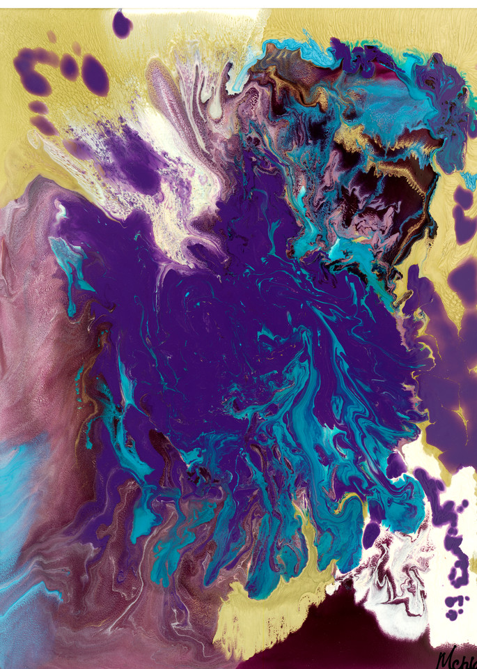 Purple Majesty Original Abstract Resin Art Online