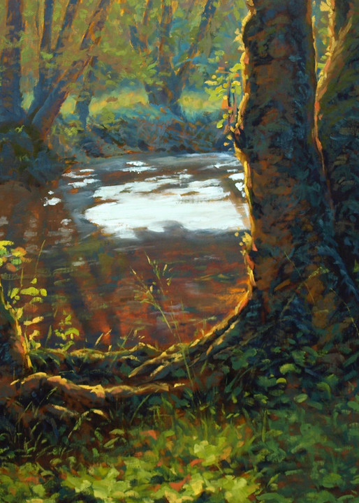 Little Creek by Modern Painter Michael Orwick