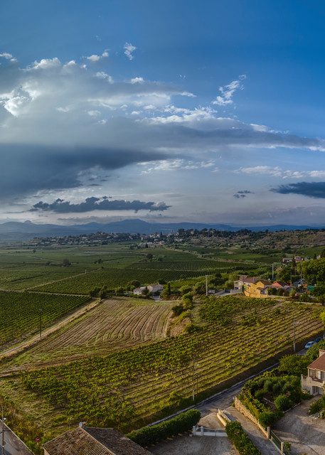 Overlooking the #vineyards just outside of #Puilacher #France in the #Languedoc region, the sun prepares to be amazing as it sets over #Pezenas to the west.