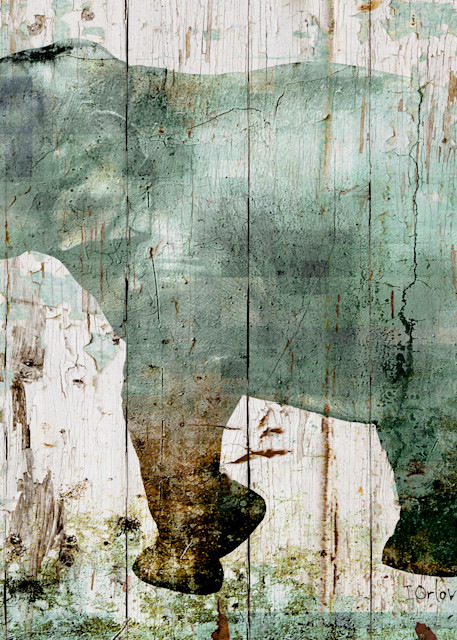 Blue Elephant Wall Art