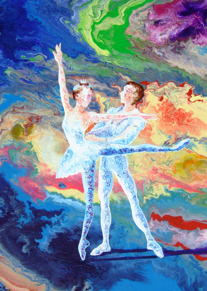 Abstract Art Of Duet Ballerina - Summer Story (iii)