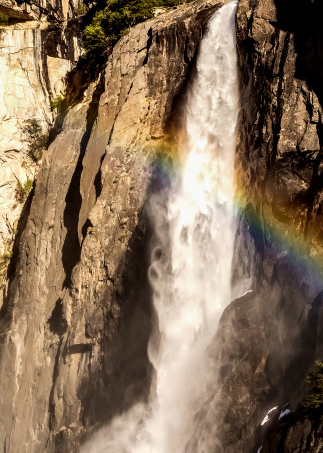 Rainbow Over Lower Yosemite Falls Photograph For Sale As Fine Art