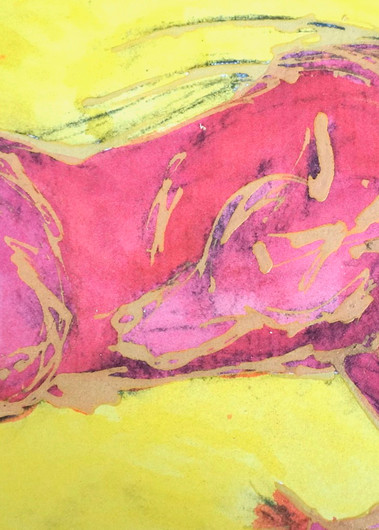 Pink Horse, Yellow Sky Art | Pam White Art