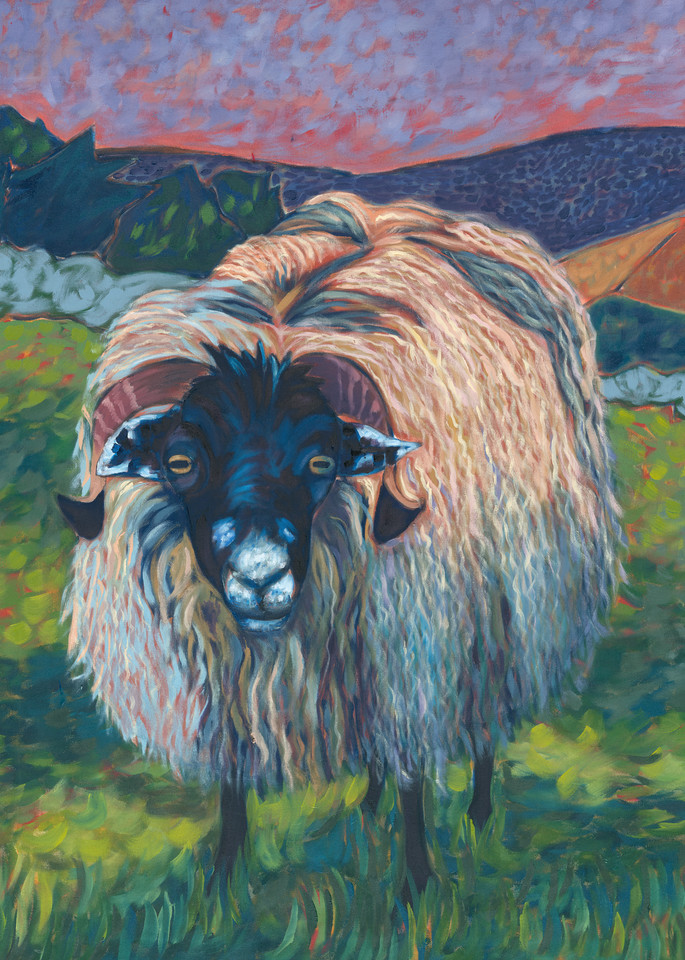 animals, sheep, art, paintings, prints, 