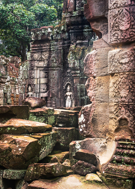 Sit for a While. Temple, Cambodia, ruins