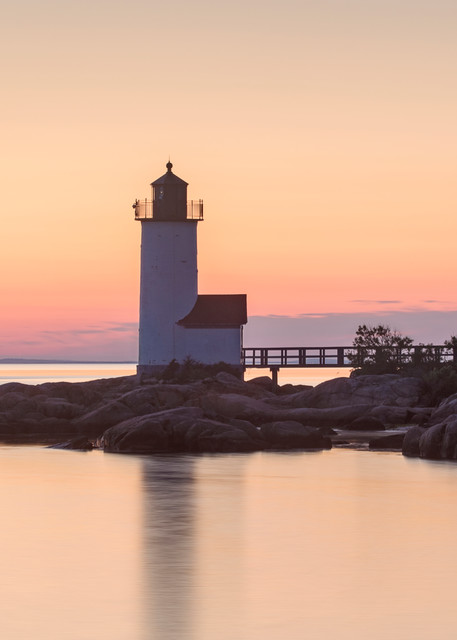 "Annisquam Lighthouse Sunset II" Fine Art, Cape Ann, Gloucester MA Coastal Beach Photography