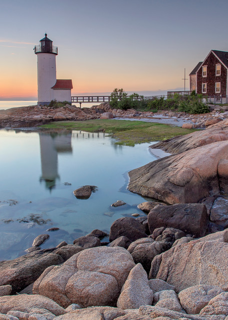 "Annisquam Lighthouse Sunset" Gloucester Massachusetts Fine Art Coastal Photography
