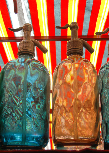 Seltzer bottles in Buenos Aires market