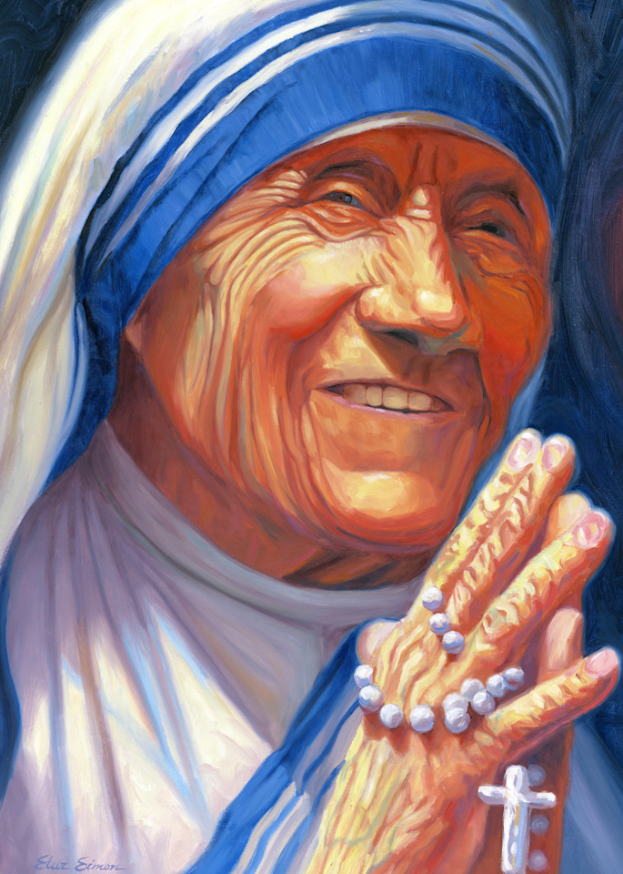 Mother Teresa Portrait Painting