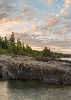 Stoney Point II captured along Lake Superior in Triptych