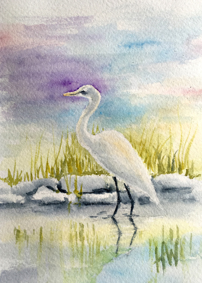 Great Egret Art | Holly Whiting Art