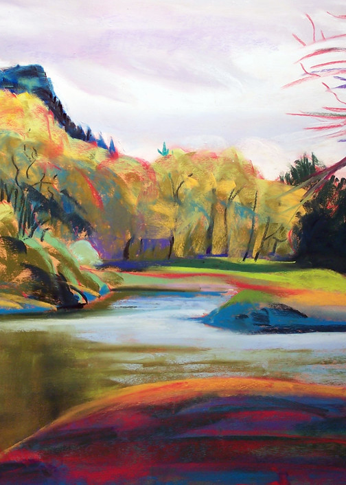 landscape painting
columbia river gorge
beacon rock
