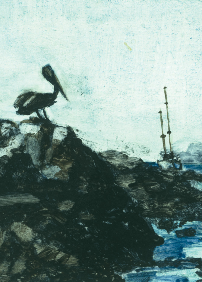 Curious Pelican: On The Rocks Art | Blissful Bonita Art Studio & Gallery