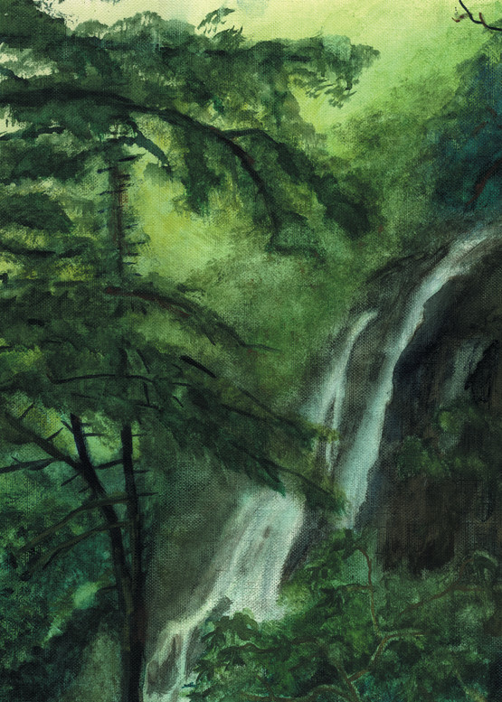 Waterfall: Luscious Limelight Art | Blissful Bonita Art Studio & Gallery