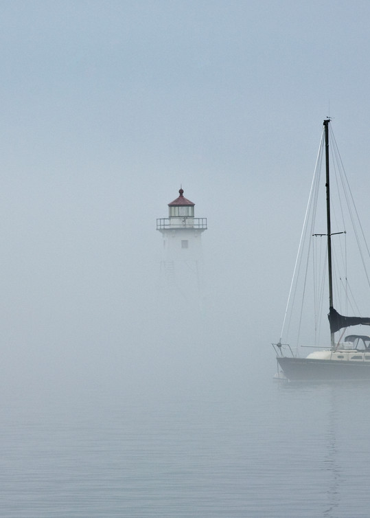 Grand Marais Harbor in Fog