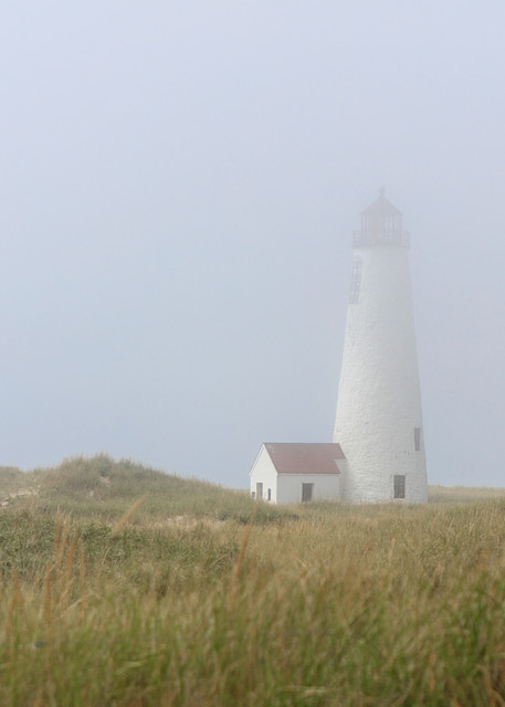 "Great Point Lighthouse in Fog" Fine Art Nantucket Photography