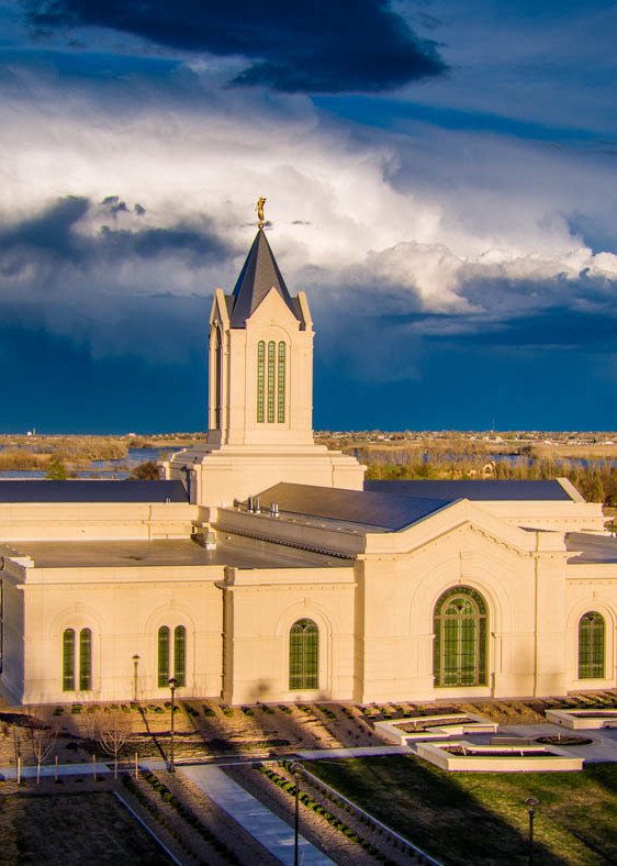 Fort Collins Temple - Sunshine and Storm Clouds