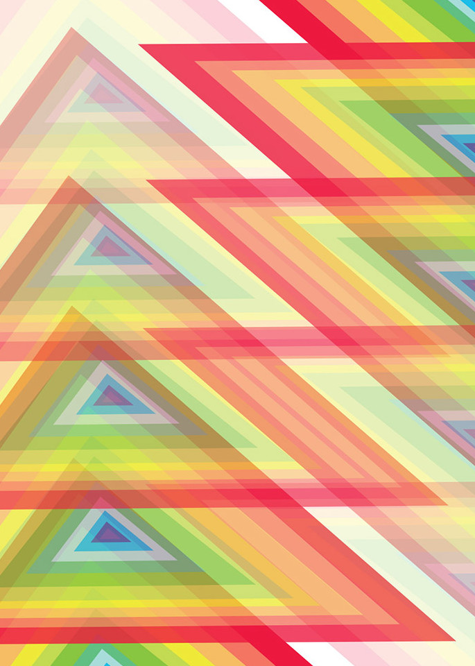 spectrum, triangle, wall art, graphic design, rainbow
