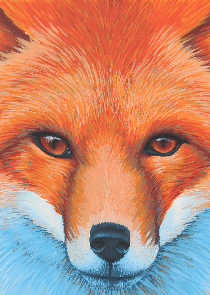 Zak the Fox Painting -  Animal Art by Zak D. Parsons