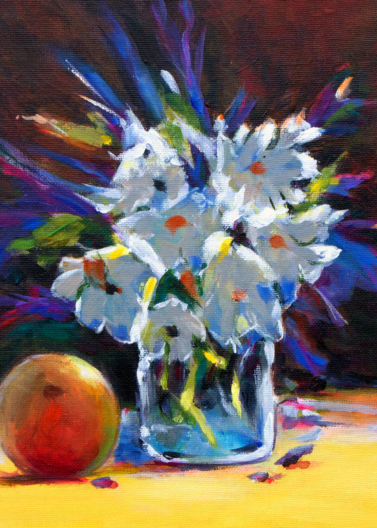 Mango And Flowers Still Life  Art | Charles Wallis