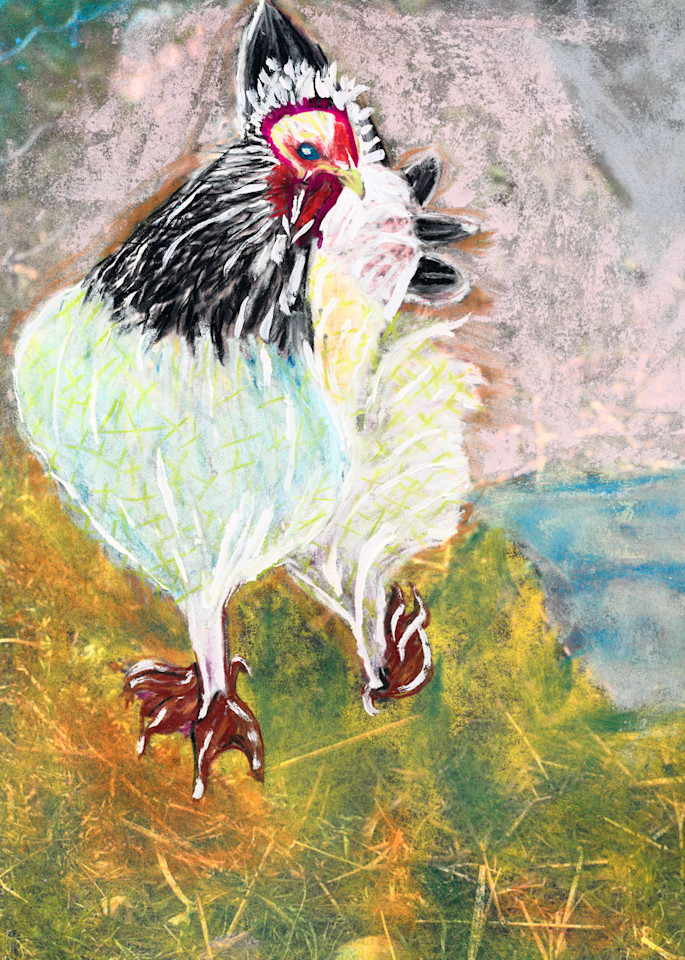 Rollicking Chicken Art | Pam White Art