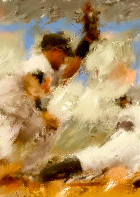 Safe & slide Baseball painting | Sports Artist Mark Trubisky | Custom Sports Art