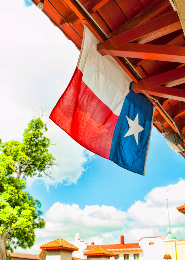 The Sun Shines Bright on the Texas Flag