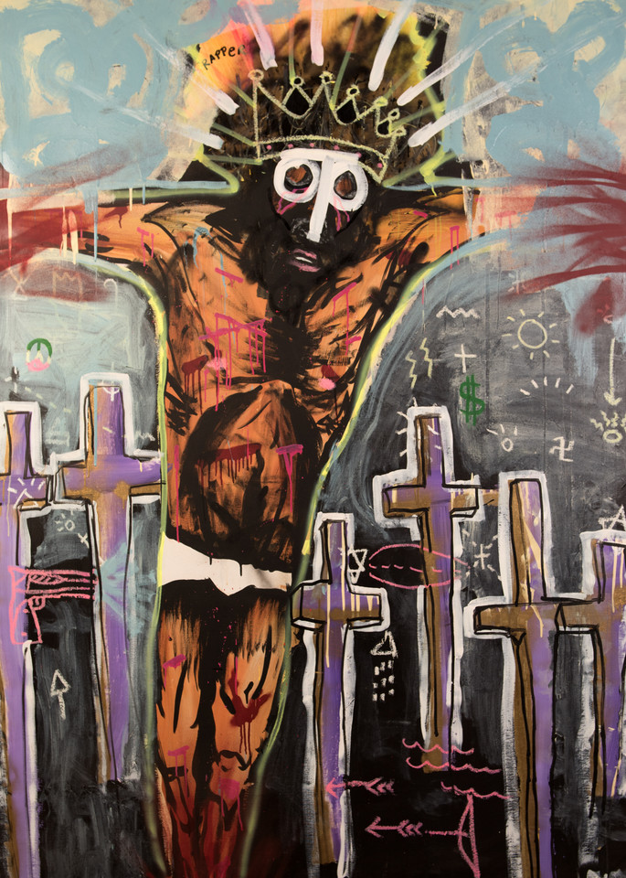 Jesus Piece Art by Brandon Sines - Prints on Canvas, Paper, and Acrylic