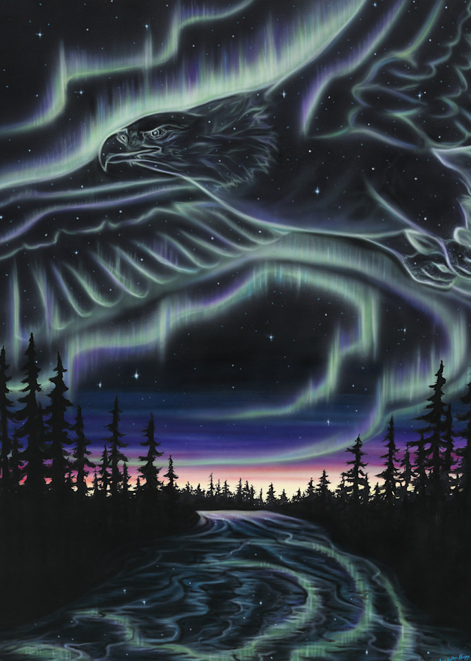 Sky Dance   Eagle Over The Snye Art | Keller Rempp Art