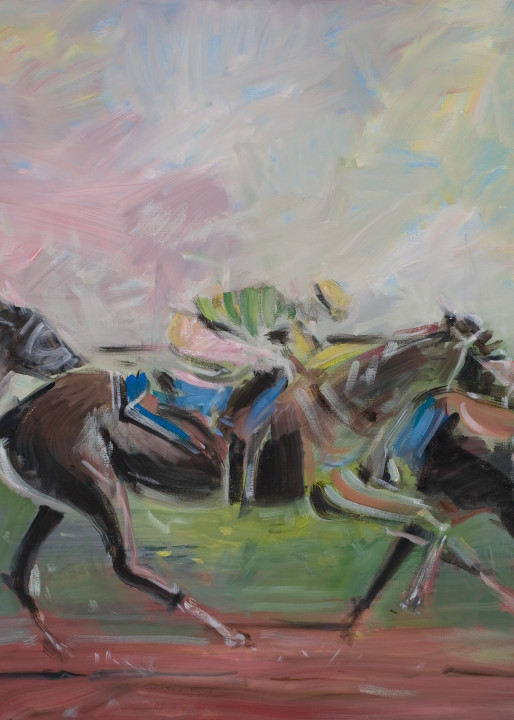 Horse Race Reprise Art | Sandy Garnett Studio