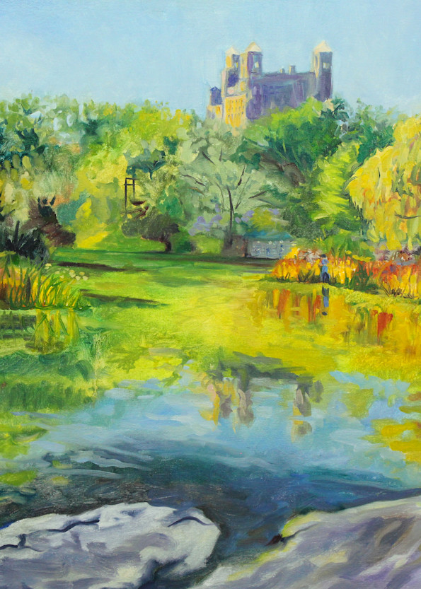 Turtle Pond, Central Park Painting for Sale - Wet Paint NYC 