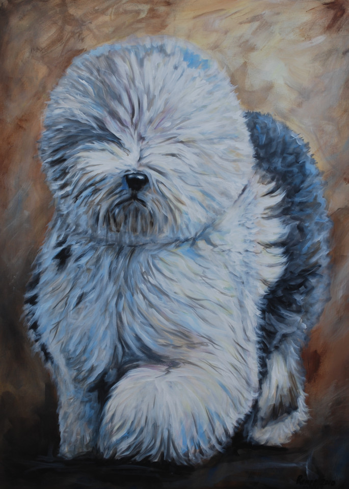 Pet Portrait by Amy Keller-Rempp - dog - sheep dog