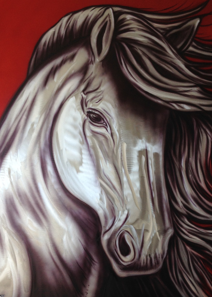 Amy Keller-Rempp Art - metal grinding - horse