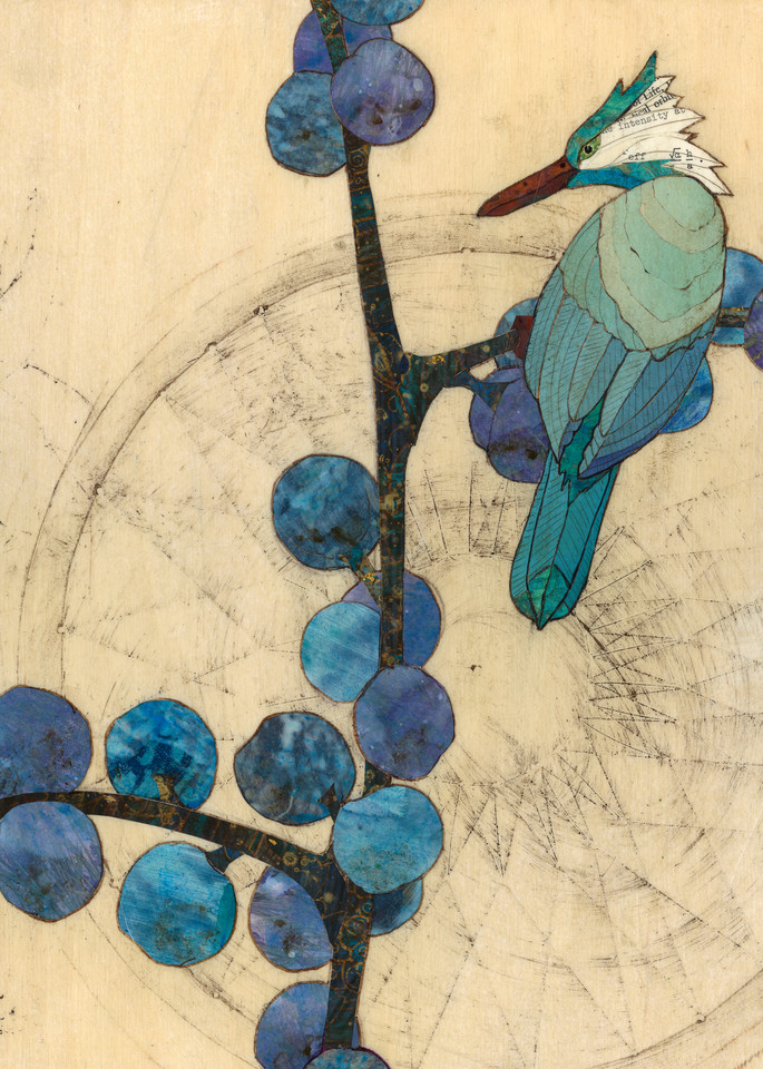 Winter Bird Art | Karen Sikie Paper Mosaic Studio