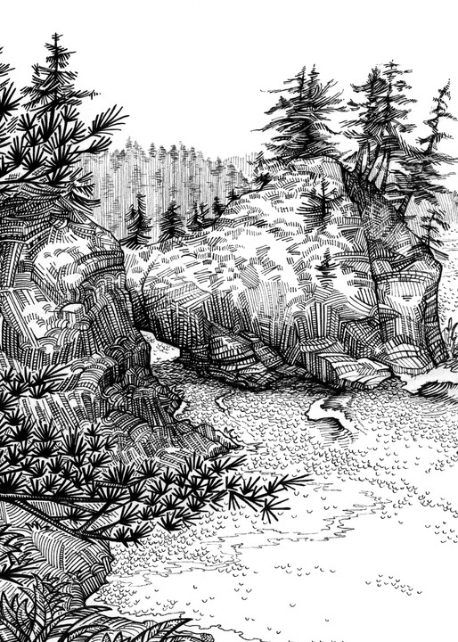 Thunder Dreaming Pen and Ink by Spencer Reynolds