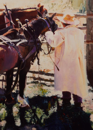 Oleg Stavrowsky, art, paintings, draft horses