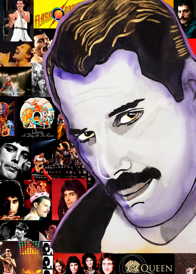 Freddie Mercury Pop Art | William K. Stidham - heART Art