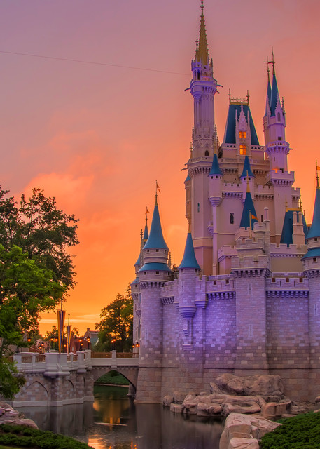Cinderella's Castle Sunset - Disney Canvas Art | William Drew
