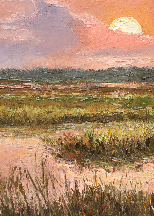Sunset On The Marsh Art | Pamela Ramey Tatum Fine Art