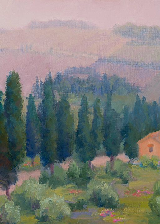 Misty Morning Tuscany Art | B. Oliver, Art