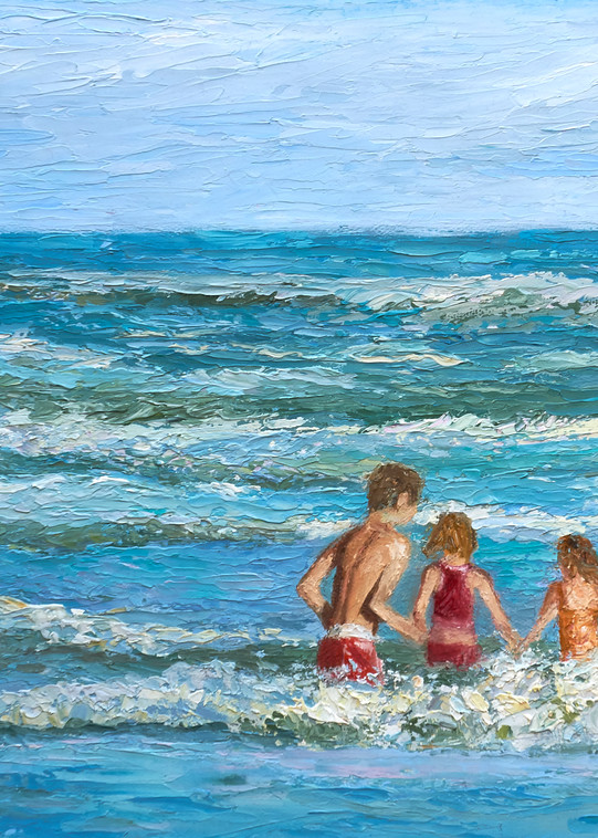 Playing In The Waves Art | Pamela Ramey Tatum Fine Art